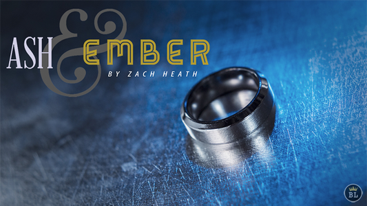 Ash and Ember Silver Beveled Size 10 (2 Rings) by Zach Heath - Trick