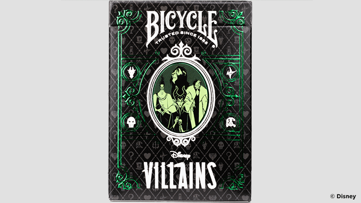 ƒoƒCƒVƒNƒ‹ƒfƒBƒYƒj�[ ƒ”ƒBƒ‰ƒ“ƒY —Î / Bicycle Disney Villains (Green) by US Playing Card Co.