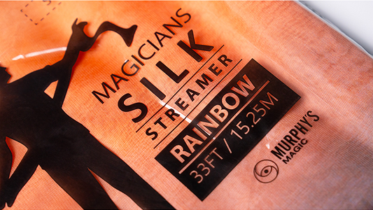 PRO SILK LARGE RAINBOW STREAMER 16 foot X 2.5 inch by Murphy's Magic