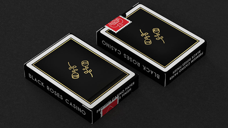 ゴールド フォイル ブラックローズ カジノ / Gold Foil Black Roses Casino Playing Cards