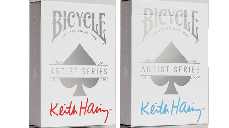 Bicycle Keith Haring (Box Set Red and Blue) Playing Cars by US Playing Cards
