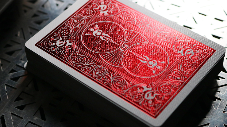 Bicycle Rider Back Crimson Luxe (Red) Version 2 by US Playing Card Co