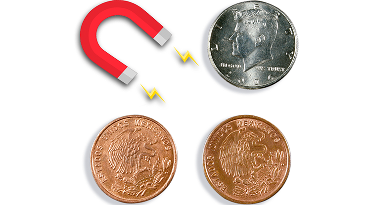 Magnetic Scotch and Soda Mexican Coin by Eagle Coins - Trick