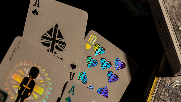 London Diffractor Ice Blue Playing Cards