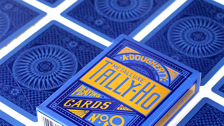 Tally Ho Blue (Circle) MetalLuxe Playing Cards by US Playing Cards