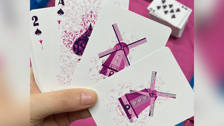 Pink Tulip Playing Cards Dutch Card House Company