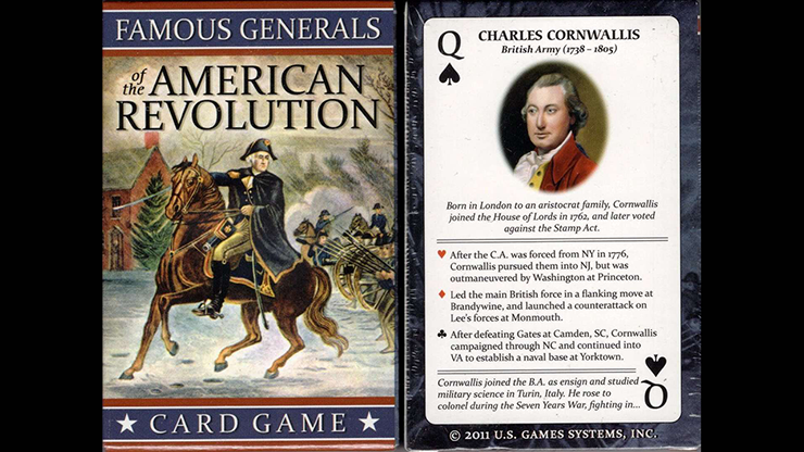 Famous Generals of the American Revolution Playing Cards