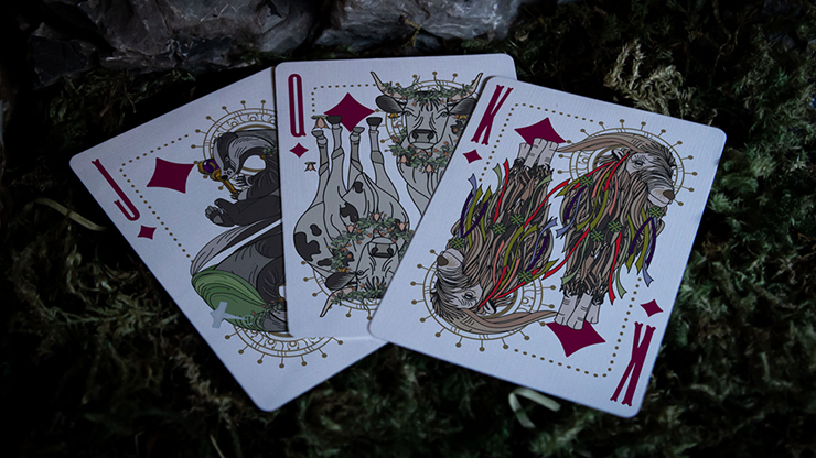 Under the Moon (Moorland Green) Playing Cards