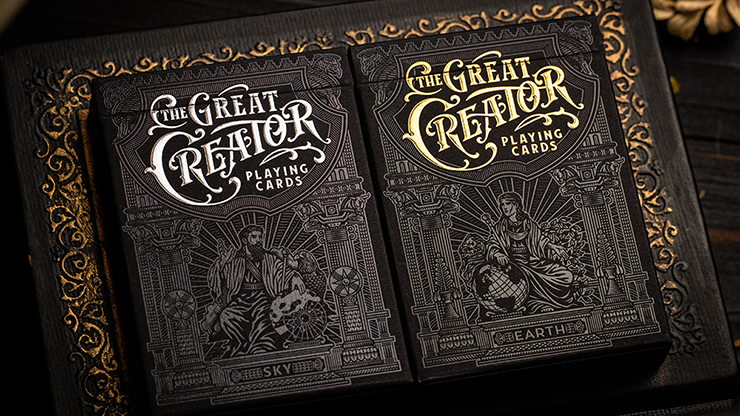 The Great Creator: Earth (Gold Foil) Edition Playing Cards by Riffle Shuffle