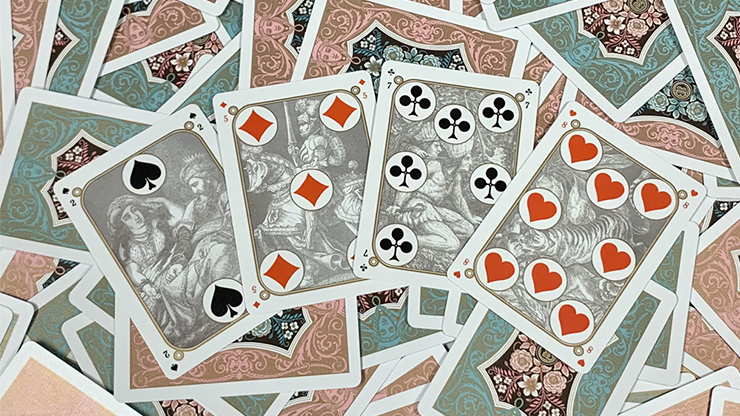 Gilded Four Continents (Red) Playing Cards