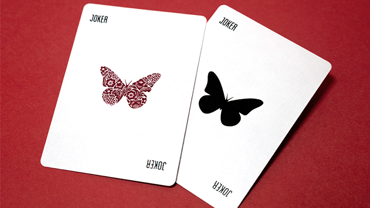 Butterfly Worker Marked Playing Cards (Red) by Ondrej Psenicka