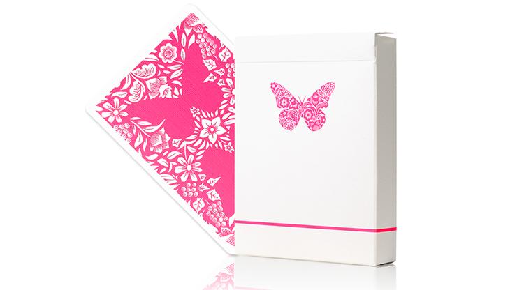 Butterfly Worker Marked Playing Cards (Pink) by Ondrej Psenicka