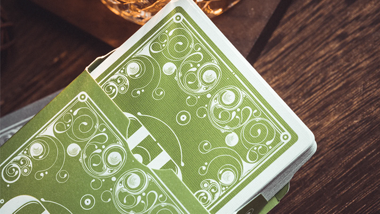 Smoke & Mirrors V8, Green (Standard) Edition Playing Cards by Dan & Dave