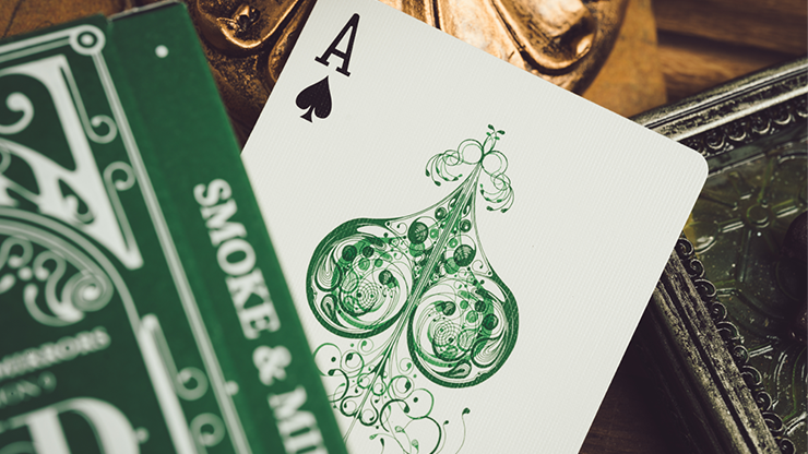 Smoke & Mirrors V9 (Green Edition) Playing Cards by Dan & Dave