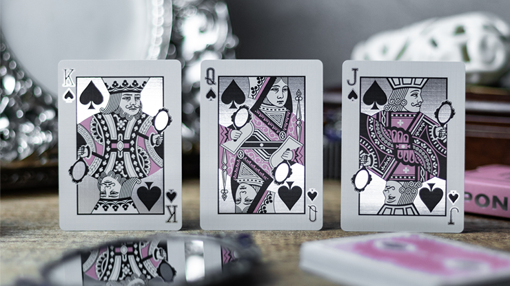 Reflections Ponder (Pink) Playing Cards by Emily Sleights