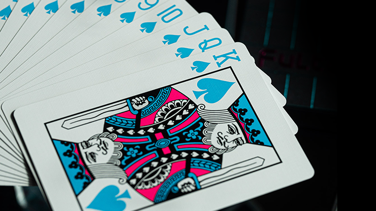 FULTONS Arcade TRON Edition Pink and Blue Foil Playing Cards