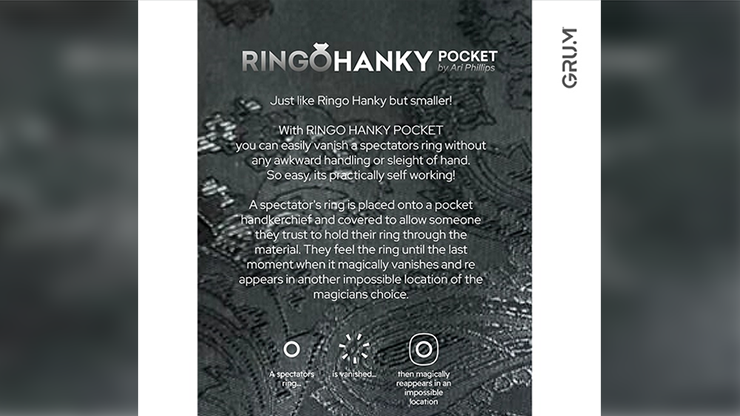 Ringo Hanky Pocket (Black for BABU) by GRUMﾂｮ