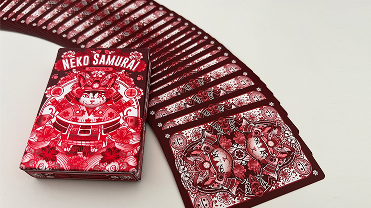 Neko Samurai (Red) Playing Cards