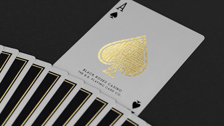 ゴールド フォイル ブラックローズ カジノ / Gold Foil Black Roses Casino Playing Cards