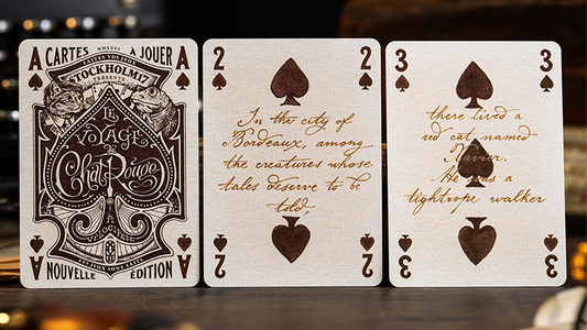 Le Voyage Du Chat Rouge Playing Cards by Stockholm17