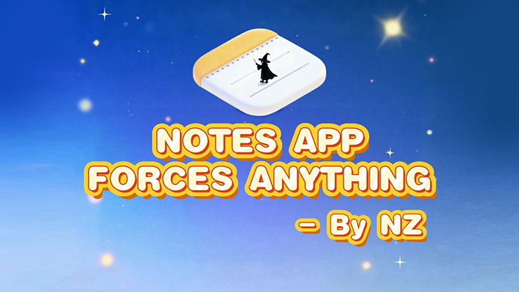 ノートアプリ フォース エニシング (iPhoneのメモアプリでフォース) Notes App Forces Anything by Richard Zeng & Bacon Magic