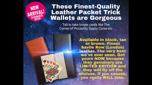 Leather Packet Wallet (Black) by Paul Gordon