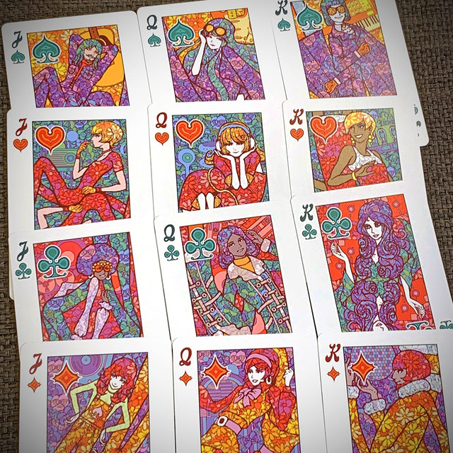 Bicycle Funky Flowers Playing Cards  by HONNE Yasuyuki