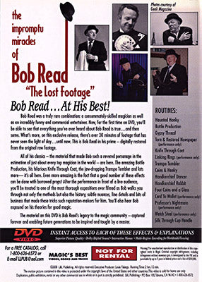 The Impromptu Miracles of Bob Read The Lost Footage by L&L Publishing - DVD