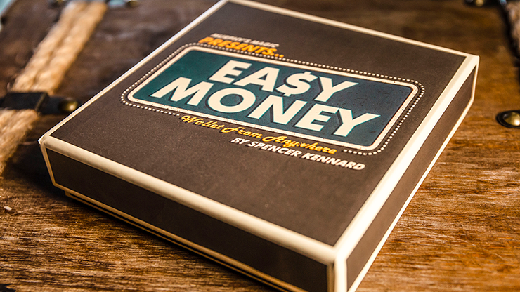 Easy Money Black Wallet (Gimmick and Online Instructions) by Spencer Kennard - Trick