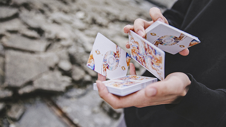 Fluid Art Orange (Cardistry Edition) Playing Cards