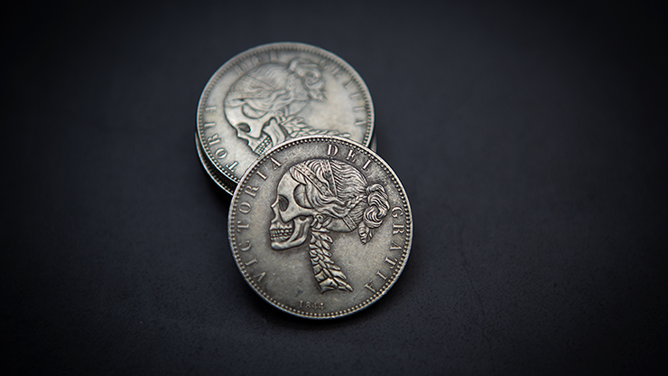 VICTORIA SKULL HEAD COIN by Men Zi  Magic