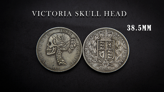 VICTORIA SKULL HEAD COIN by Men Zi  Magic