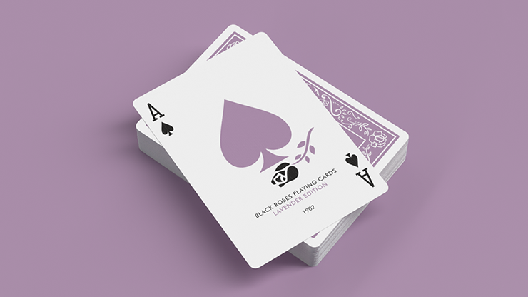 Black Roses Lavender (Marked) Edition Playing Cards