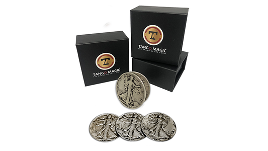 Replica Walking Liberty Expanded Shell plus 4 coins (Gimmicks and Online Instructions) by Tango - Trick