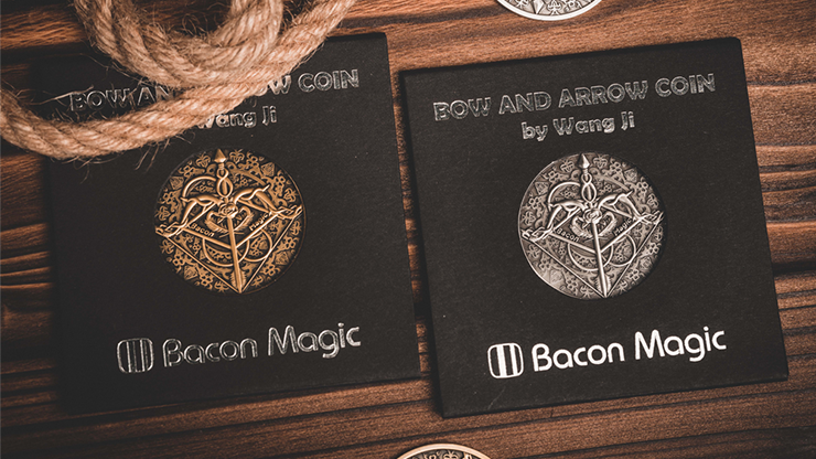 BOW AND ARROW COIN GOLD (Gimmick and Online Instructions) by Bacon Magic - Trick