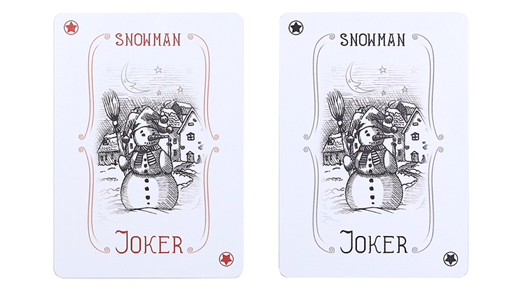 Bicycle Snowman (Green) Playing Cards