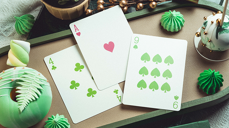 Glace Playing Cards (Green) by Bacon Playing Card Company