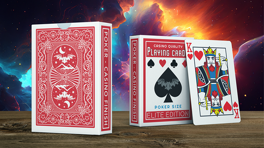 Elite Night Flight (Red) Marked Playing Cards by Steve Dela