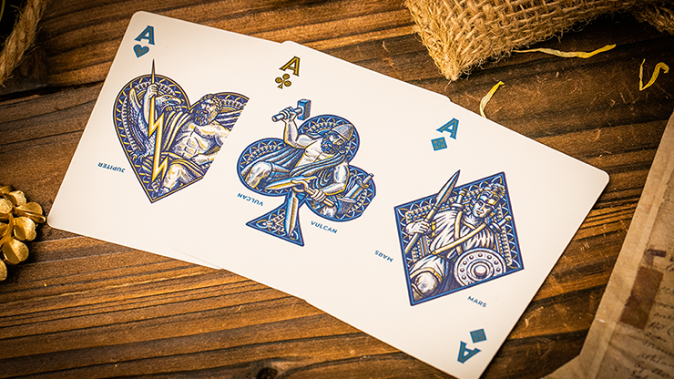 Caesar (Blue) Playing Cards by Riffle Shuffle