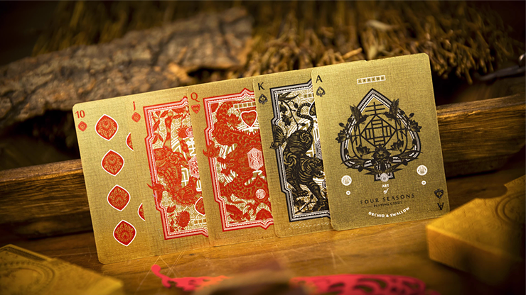 The Four Seasons Wooden Boxset Playing Cards